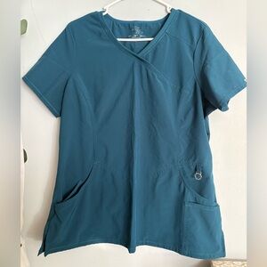 Cherokee Teal Short Sleeve Women's Top